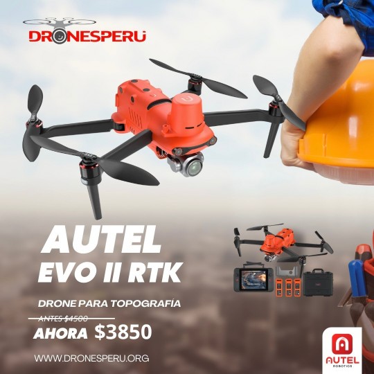 AUTEL EVO II RTK DRONE TOPOGRAFICO PARA TOPOGRAFIA - DRONES PERU